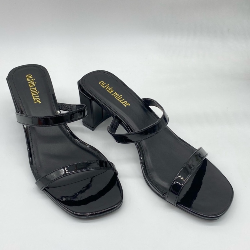 Olivia Miller Block Heels Square Toes Sandals 8